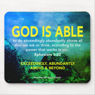 GOD KAN Ephesianen 3:20 Christelijk Muismat