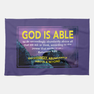 GOD KAN Ephesianen 3:20 Christelijk Theedoek