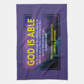 GOD KAN | Ephesianen 3:20 Christelijk Theedoek (Verticaal)