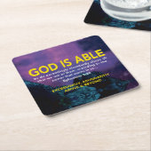 GOD KAN Ephesians 3:20 Inspirerend scripts maken Kartonnen Onderzetters (Schuin)