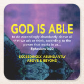 GOD KAN Ephesians 3:20 Inspirerend scripts maken Kartonnen Onderzetters (Voorkant)