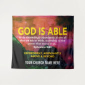 GOD KAN Ephesians 3:20 Kerk zijn Wandkleed (Voorkant (horizontaal))