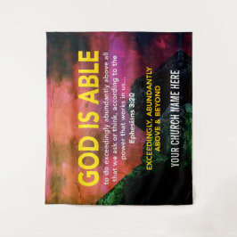 GOD KAN Ephesians 3:20 Kerk zijn Wandkleed