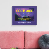 GOD KAN | Ephesians 3:20 Naam | CHRISTELIJK Canvas Afdruk (Insitu (Woonkamer))