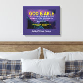 GOD KAN | Ephesians 3:20 Naam | CHRISTELIJK Canvas Afdruk (Insitu (Slaapkamer))