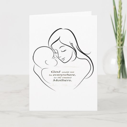 God kan niet overal zijn, dus creëerde hij Moeders Kaart (Voorkant)