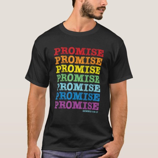 God Keeps His Promise Gen 9 13-15 Christian God's  T-shirt (Voorkant)