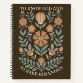 God kennen en Hem bekend maken Notitieboek (Voorkant)