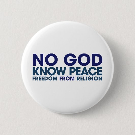 God kent geen vrede ronde button 5,7 cm (Voorkant)