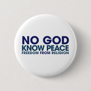 God kent geen vrede ronde button 5,7 cm