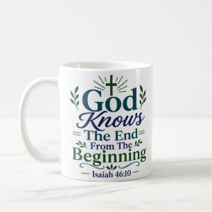 God Kent Het Einde Vanaf Het Begin Spiritueel Koffiemok