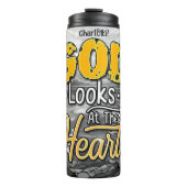 God kijkt naar het hart thermosbeker (Voorkant)