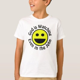 God kijkt naar t-shirt