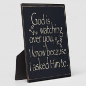 God kijkt over jou. fotoplaat (Zijkant)