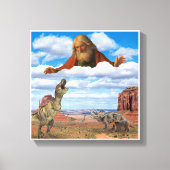 God Killing the Dinosaurs Canvas Wandkunst (Voorkant)