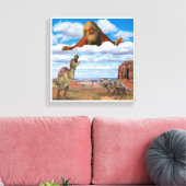 God Killing the Dinosaurs Canvas Wandkunst Afdruk (Insitu (Woonkamer))