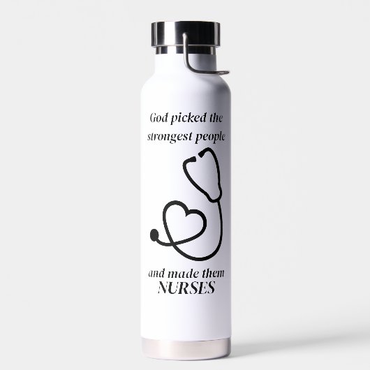 God koos de sterkste mensen... waterfles (Links)