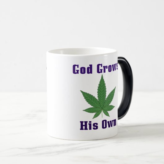 God kweekt zijn eigen wiet grappig magische mok (Voorkant rechts)