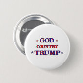 GOD LAND TRUMP RONDE BUTTON 5,7 CM (Voorkant /achterkant)