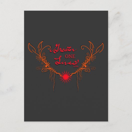 God leeft in mij briefkaart (Voorkant)