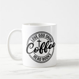 God Lief Koffie Drinken Boeken Lezen Koffiemok