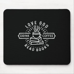God Liefde Drink Koffie Lees Boeken Liefhebbers Vi Muismat