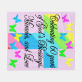 GOD LIEFDEVOLLE 60E VERJAARDAG FLEECE DEKEN (Voorkant (Horizontaal))