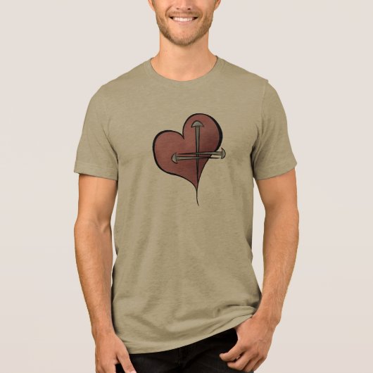 God liefhebben Tri-Blend shirt (Voorkant)