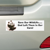 God liet ze achter in onze zorg bumpersticker (Op auto)