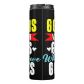 God Listens Talks Works Thermosbeker (Achterkant)