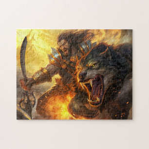 God Loki ontketende de Fenris Wolf Legpuzzel