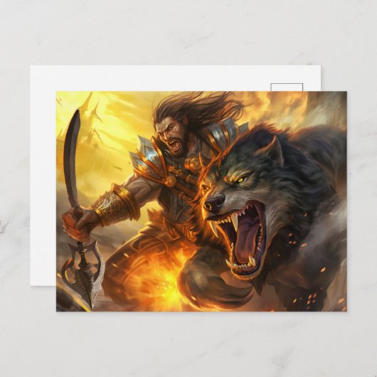 God Loki unchained the Fenris Wolfs Briefkaart (Voorkant / Achterkant)