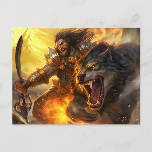 God Loki unchained the Fenris Wolfs Briefkaart (Voorkant)