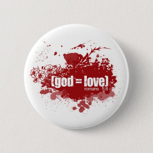 GOD = LOPEN RONDE BUTTON 5,7 CM (Voorkant)