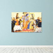 God Lord Krishna Premium Wrapped Canvas (gloss) Afdruk (Insitu (Houten vloer))