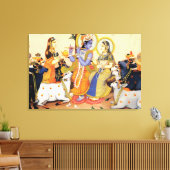 God Lord Krishna Premium Wrapped Canvas (gloss) Afdruk (Insitu (Woonkamer))