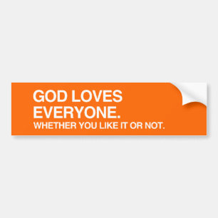 GOD LOVEERT IEDEREEN.png Bumpersticker