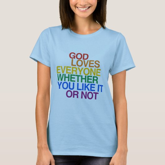 GOD LOVEERT IEDEREEN - T-SHIRT (Voorkant)
