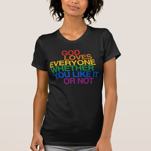 GOD LOVEERT IEDEREEN - T-SHIRT (Voorkant)