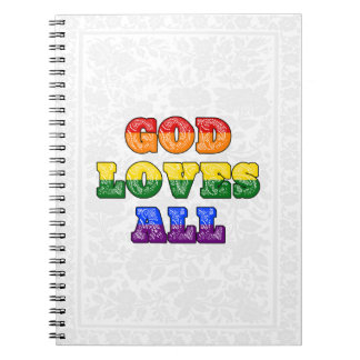 "God Loves All" Gay/LGBTQIA+/Queer Christian Pride Notitieboek