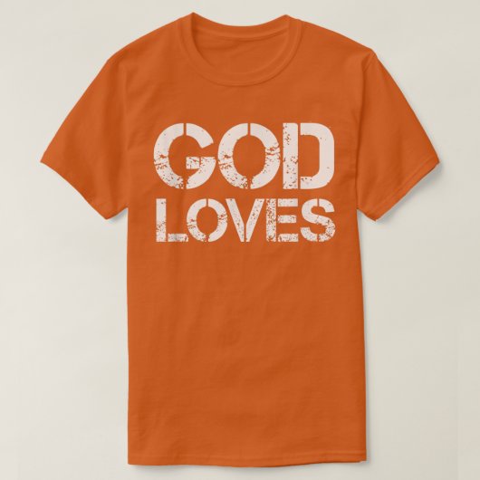 God Loves T-Shirt (Design voorkant)