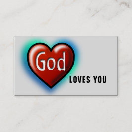 God Loves You Christian Visitekaartje