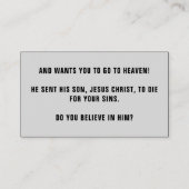 God Loves You Christian Visitekaartje (Achterkant)