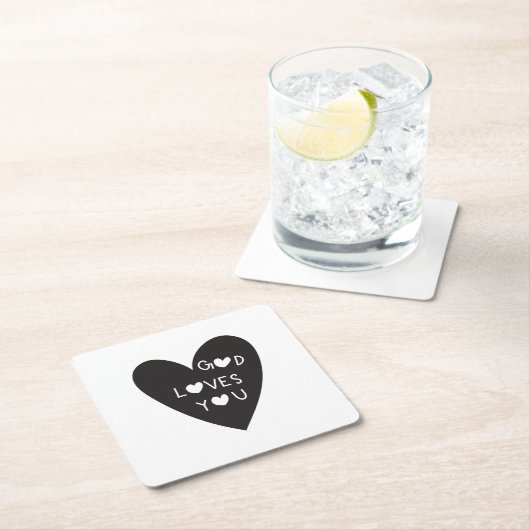 God loves you kartonnen onderzetters (Insitu)