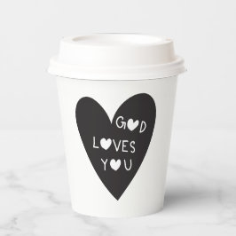 God loves you papieren bekers