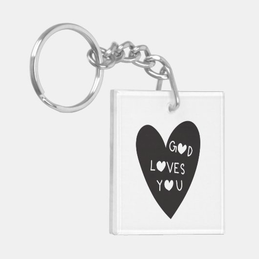 God loves you sleutelhanger (Voorkant Links)