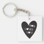 God loves you sleutelhanger (Voorkant)
