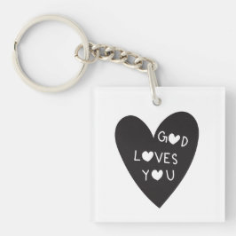 God loves you sleutelhanger