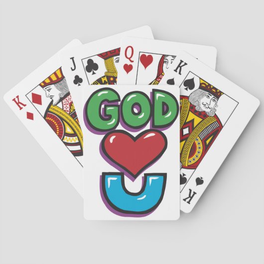 God Loves You Speelkaarten (Achterkant)
