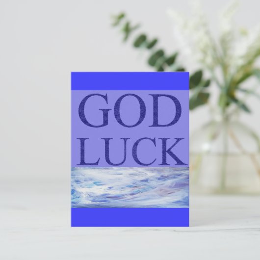GOD LUCK BRIEFKAART (Staand voorkant)